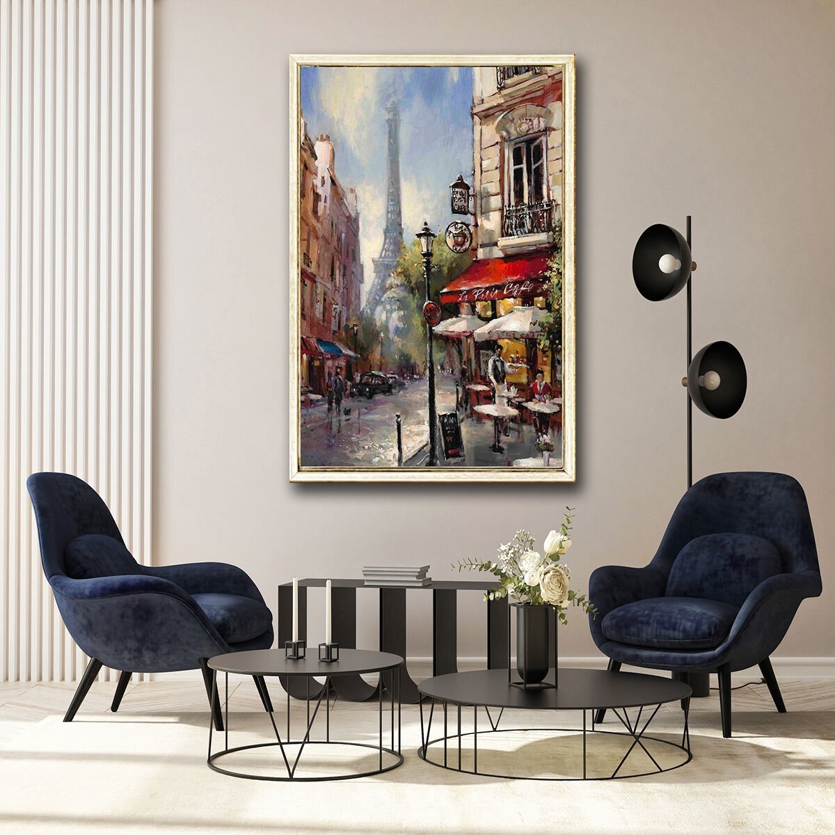 Eyfel'e Çıkan Sokak , Yağlı Boya Dokulu Tablo