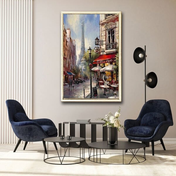 Eyfel'e Çıkan Sokak , Yağlı Boya Dokulu Tablo