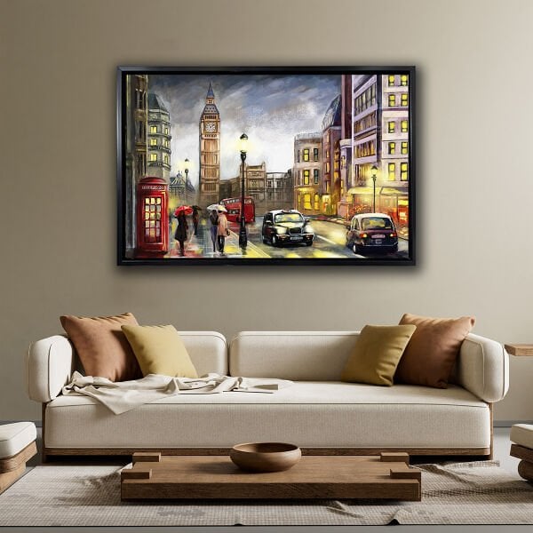 Big Ben'in Gölgesinde, Yağlı Boya Dokulu Tablo