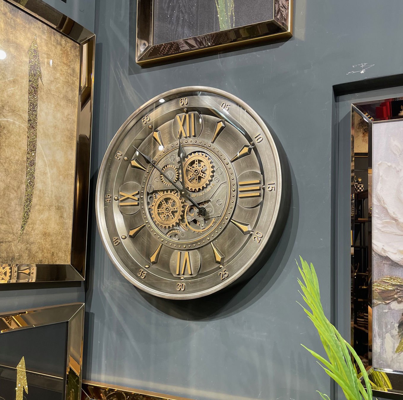 ÇARKLI DUVAR SAATİ, ÇAP:60 cm