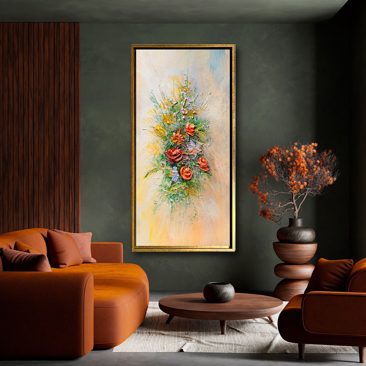 Hayalin Çiçekleri , Yağlı Boya Dokulu Tablo