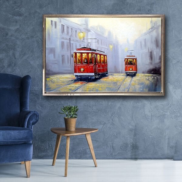 Taksim Tramvay , Yağlı Boya Dokulu Tablo
