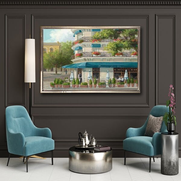 Mavi Tente, Yağlı Boya Dokulu Tablo