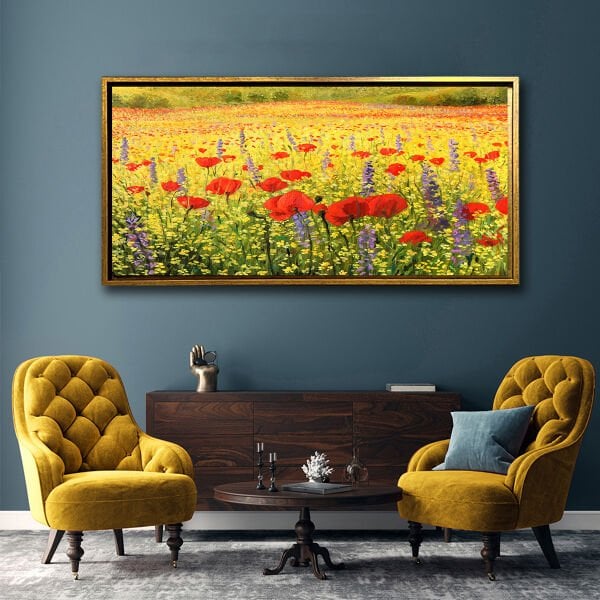 Gelincik Tarlası , Yağlı Boya Dokulu Tablo