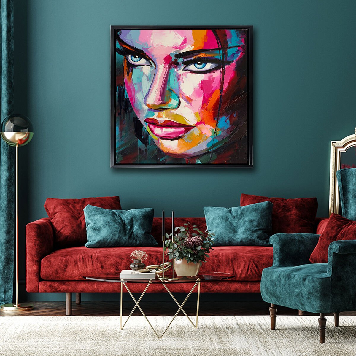 Öfkeli Kadın, Yağlı Boya Dokulu Tablo