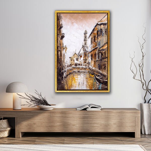 Venedik, Yağlı Boya Dokulu Tablo