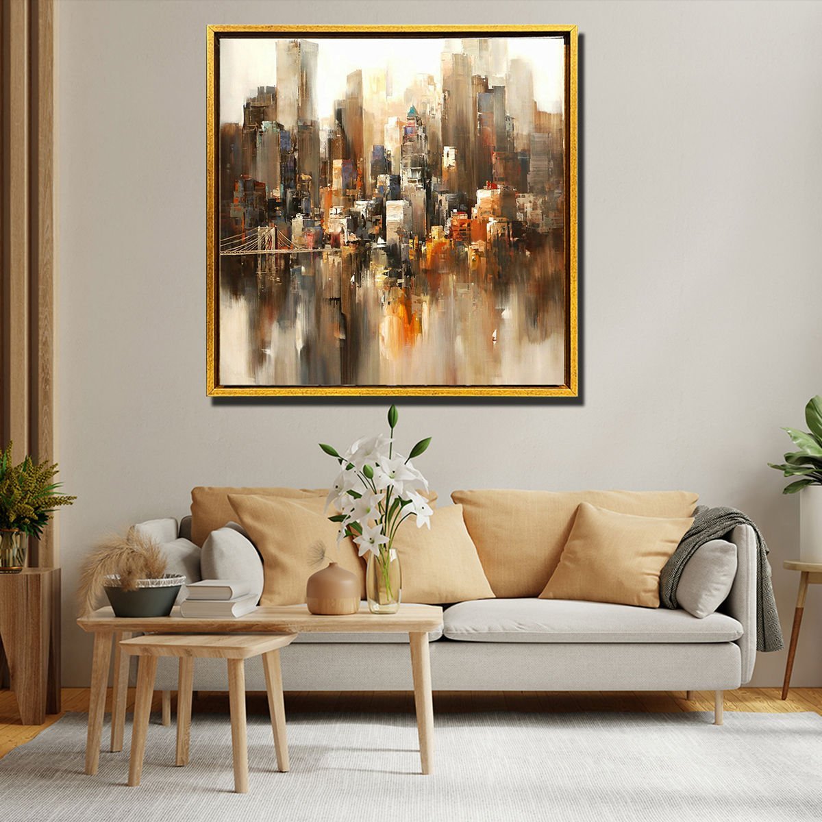 Gökdelenler, Yağlı Boya Dokulu Tablo