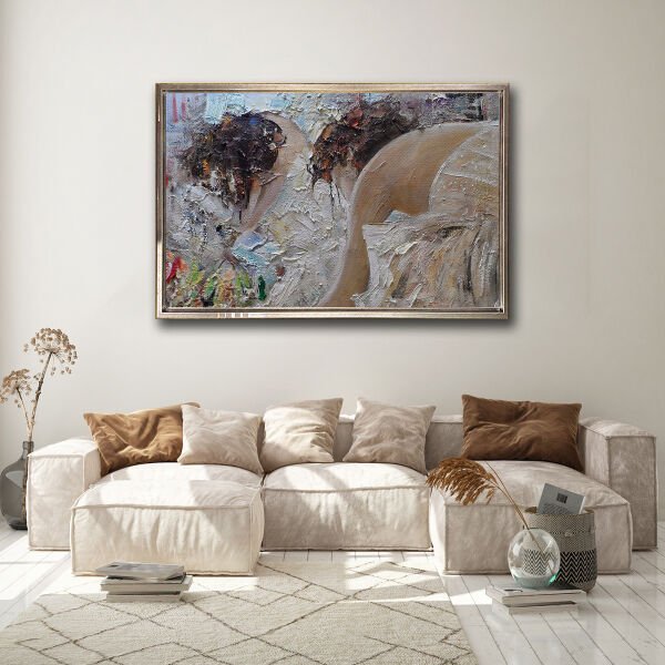 Beyaz Balerin, Yağlı Boya Dokulu Tablo