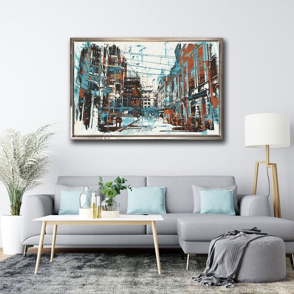 Sokak, Yağlı Boya Dokulu Tablo