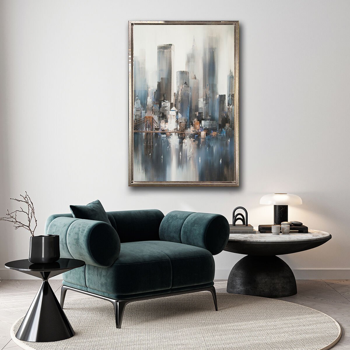 Gökdelen , Yağlı Boya Dokulu Tablo