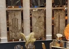 Ayna Çerçeveli, Semazen Gold Eskitme Tablo, 3lü set
