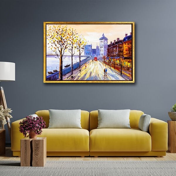 Sonbahar Işıkları, Yağlı Boya Dokulu Tablo