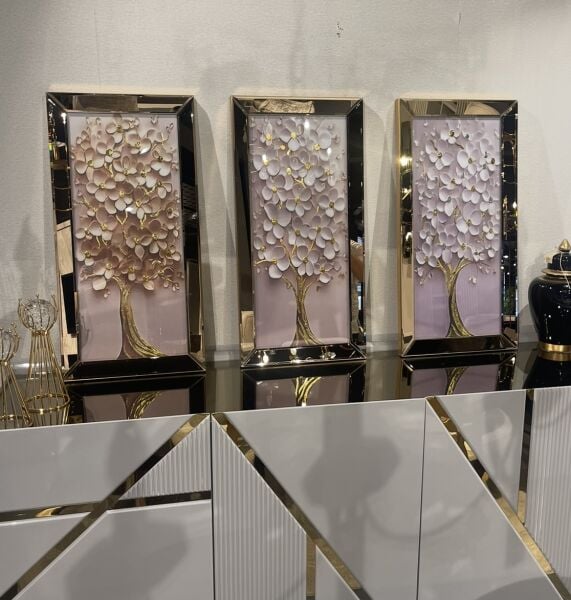 Ayna Çerçeveli, Ağaçlar Tablo, 3lü set