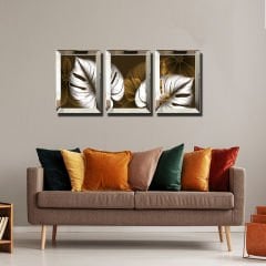 Ayna , 3 lü Set, Yaprak Tablo