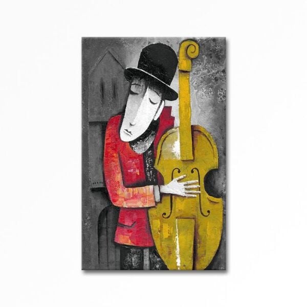 Yağlı Boya Gitar Çalan Adam