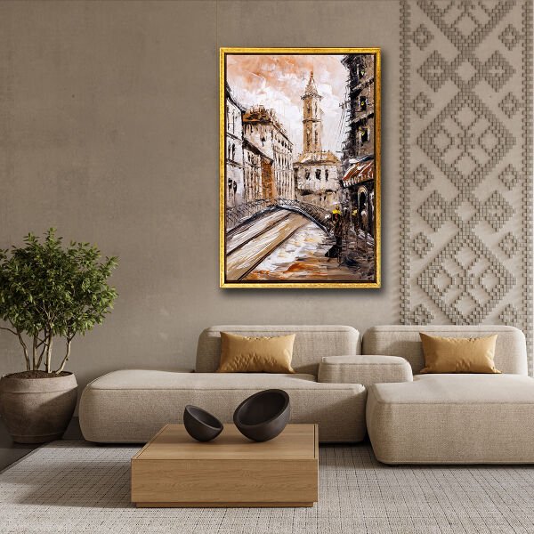 Köprü , Yağlı Boya Dokulu Tablo