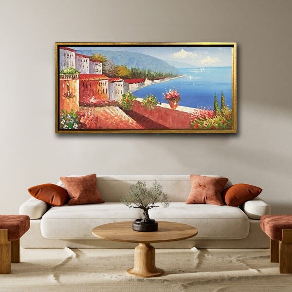 Deniz Manzarası, Yağlı Boya Dokulu Tablo