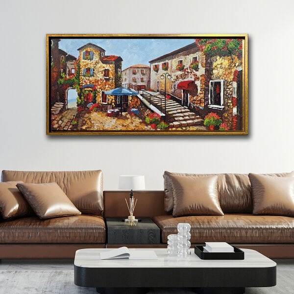 Taş Evler, Yağlı Boya Dokulu Tablo