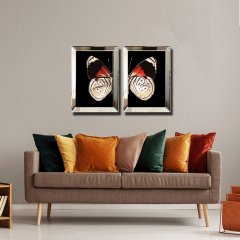 Ayna Çerçeveli, Kelebek Tablo, 2 li Set