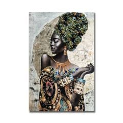 Kabartmalı Afrikalı Kadın  Tablo