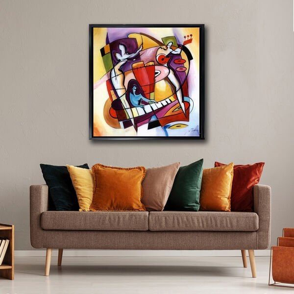 Soyut,  Yağlı Boya Dokulu Tablo