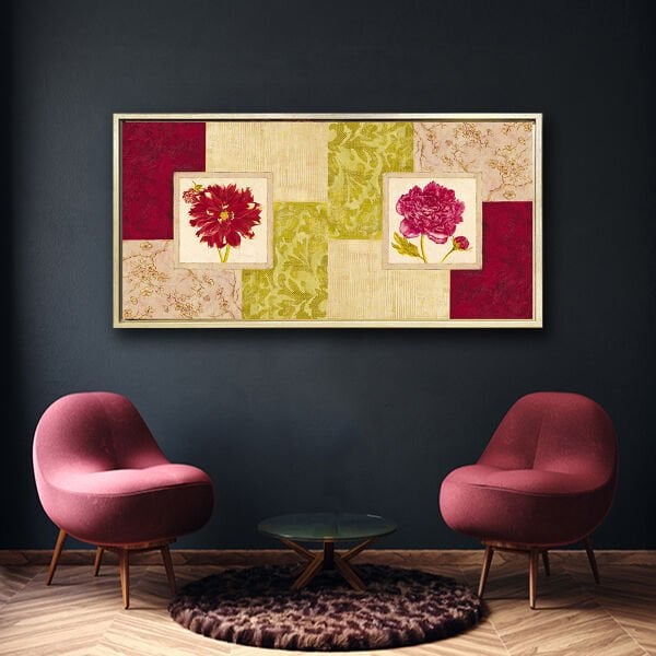 Dingin Kırmızı, Yağlı Boya Dokulu Tablo