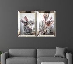 Ayna Çerçeveli Tablo, 2 li Set
