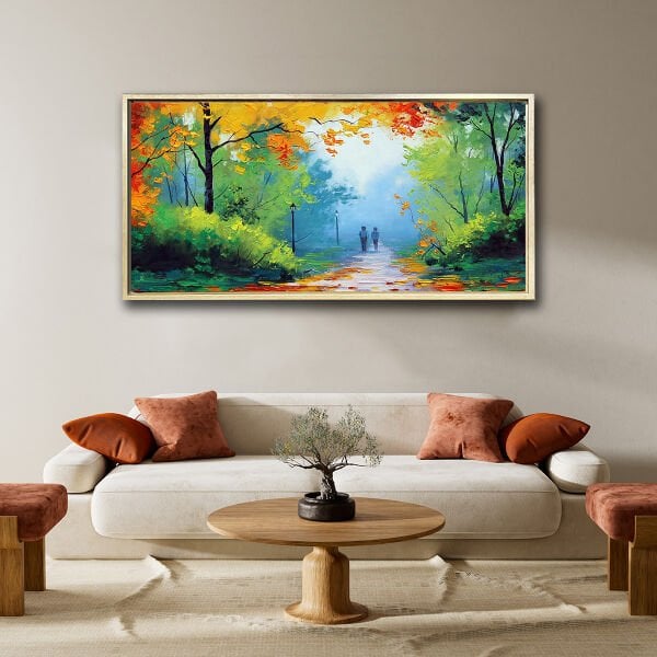 Doğa, Yağlı Boya Dokulu Tablo