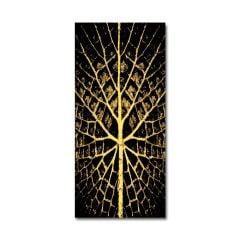 Kabartmalı Gold Yaprak Soyut Tablo