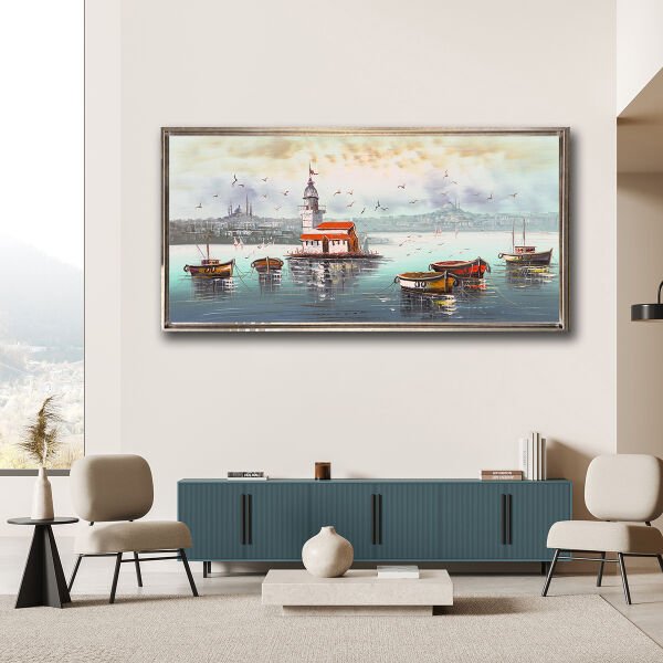 Kız Kulesi, Yağlı Boya Dokulu Tablo