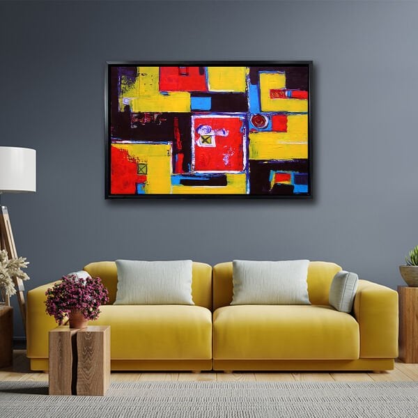 Soyut,  Yağlı Boya Dokulu Tablo