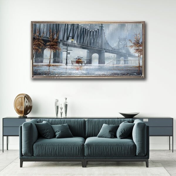 Köprü Altı, Yağlı Boya Dokulu Tablo