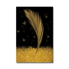 Kabartmalı Gold Palm Tablo