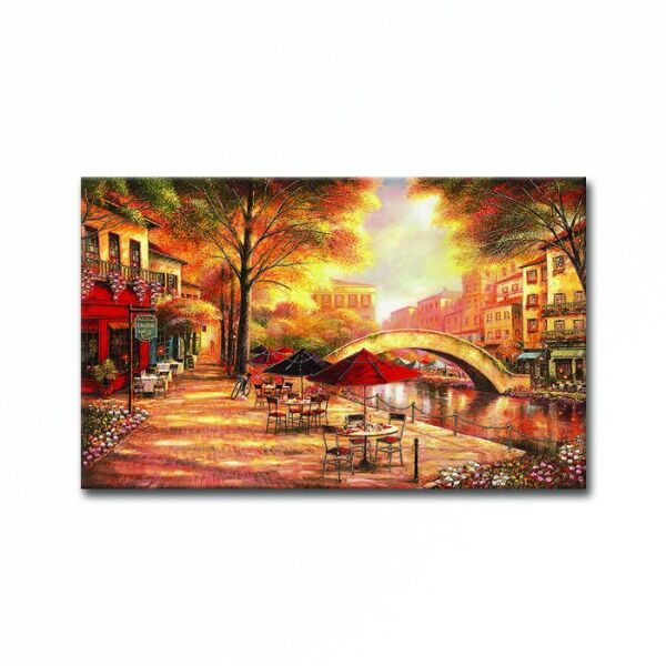 Kabartmalı Gün Batımı  Tablo