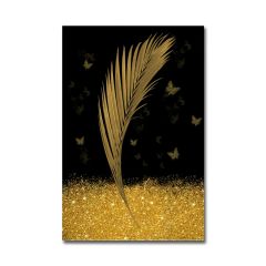 Kabartmalı Gold Palm Tablo