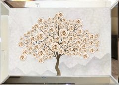 Aynalı Tablo gül ağaç