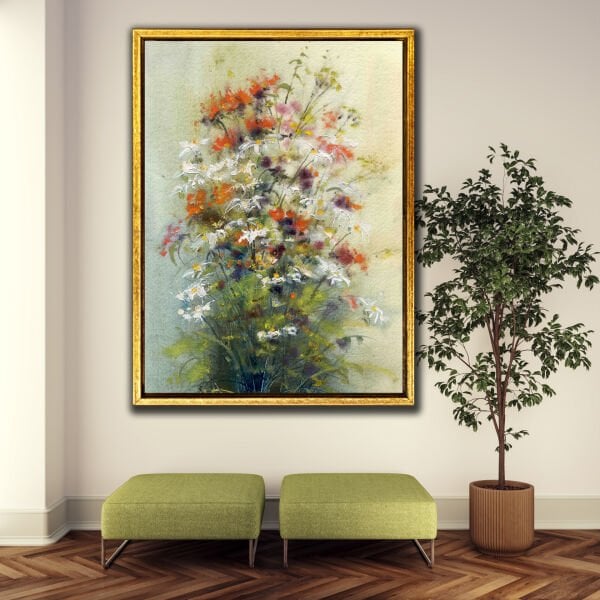 Gölgeli Bahçe, Yağlı Boya Dokulu Tablo