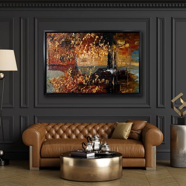 Sonbahar Ayı, Yağlı Boya Dokulu Tablo