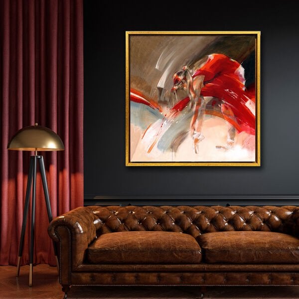 Prova Yapan Balerin,  Yağlı Boya Dokulu Tablo