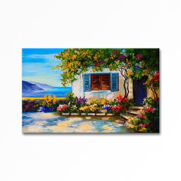Kabartmalı Çiçekli Bahçe  Tablo