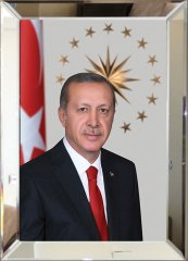 Aynalı Tablo Recep Tayyip Erdoğan 40 x 60cm