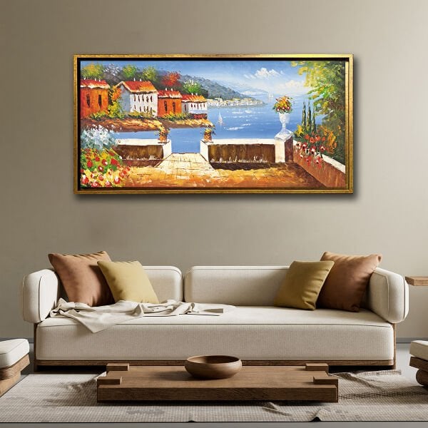 Manzara, Yağlı Boya Dokulu Tablo