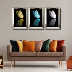 Ayna Çerçevel Tablo, 3 lü Set