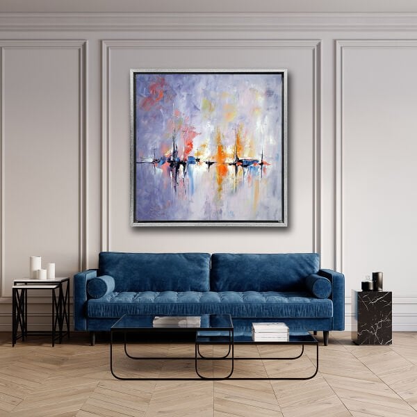 Soyut Titreşim, Yağlı Boya Dokulu Tablo