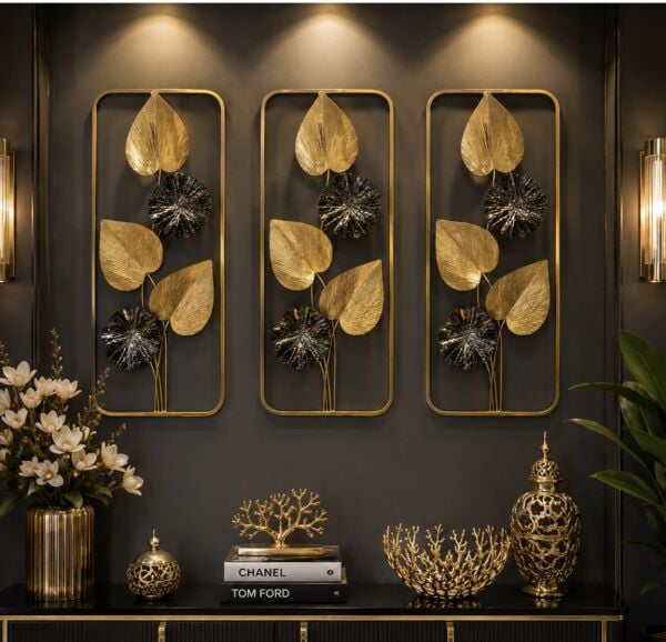 Metal Duvar Aksesuarı , 3 lü Set
