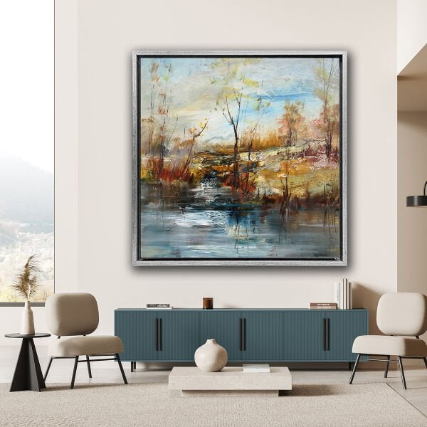 Sonbahar Rüyası  Yağlı Boya Dokulu Tablo