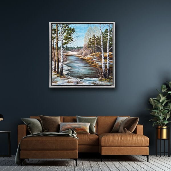 Donmuş Göl,  Yağlı Boya Dokulu Tablo