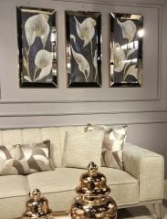 Ayna Çerçeveli, Çiçek Tablo, 3lü set