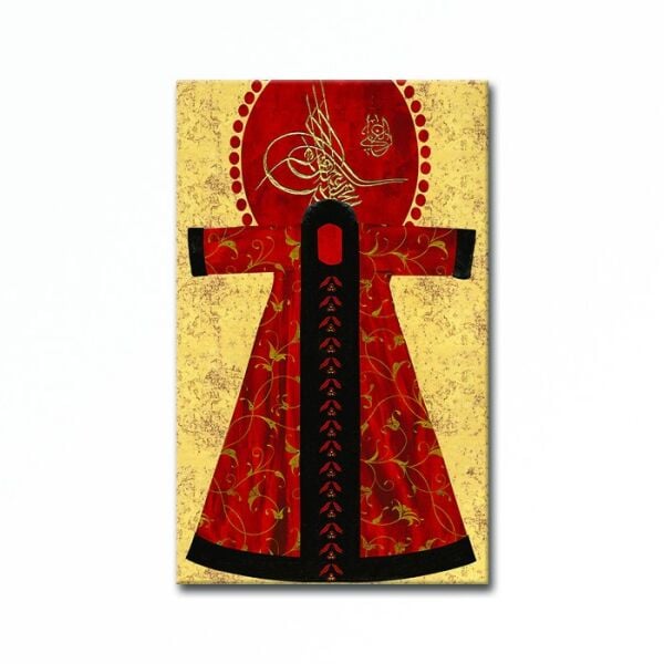 Kabartmalı Kırmızı Kaftan Tablosu