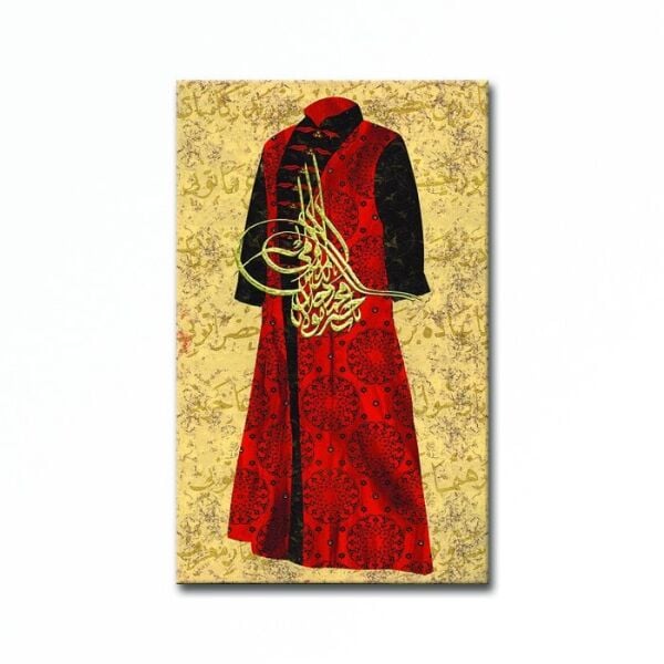 Kabartmalı Tuğralı Kaftan Tablosu
